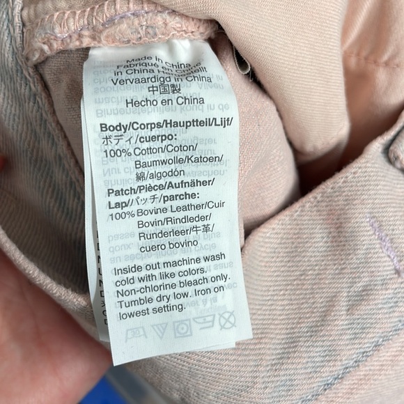 Madewell High Rise Mom Jeans Pink Denim Size 27 4 Overdyed Edition Small - Picture 6 of 8